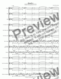 page one of Three Sketches for Woodwind Ensemble - Movement 2