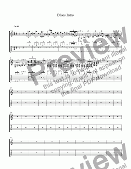 page one of Blues Intro