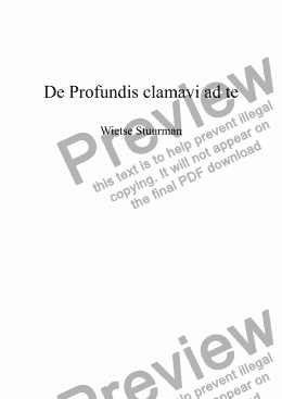 page one of De Profundis clamavi ad te