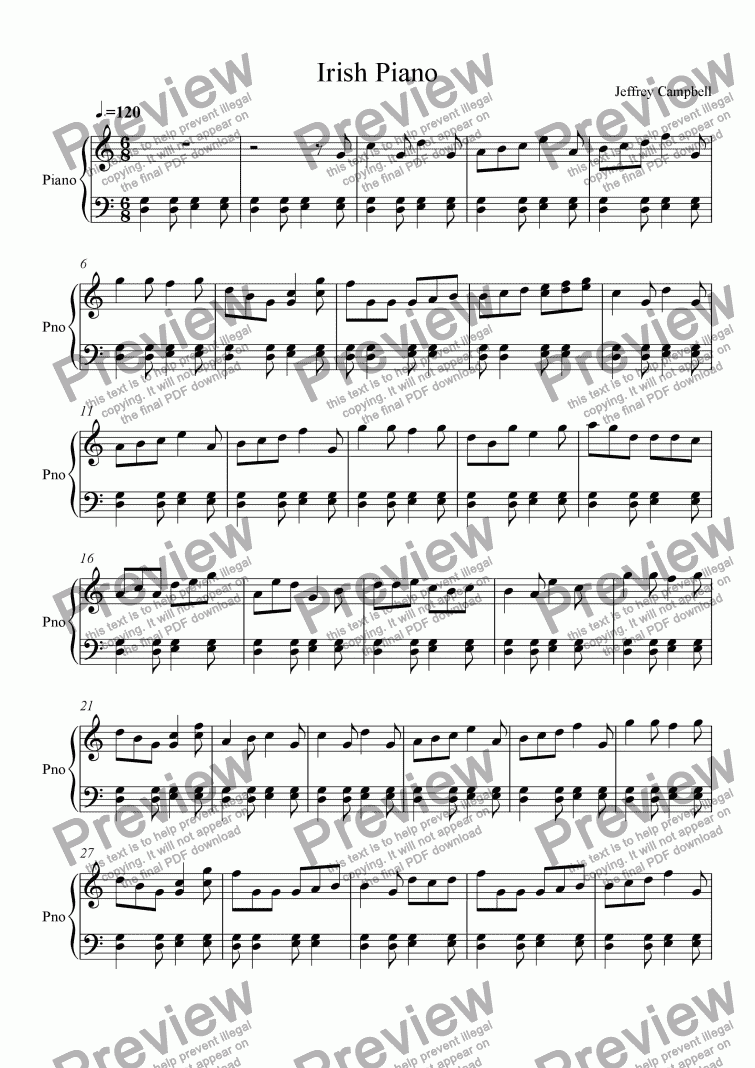 Irish Piano - Download Sheet Music PDF File