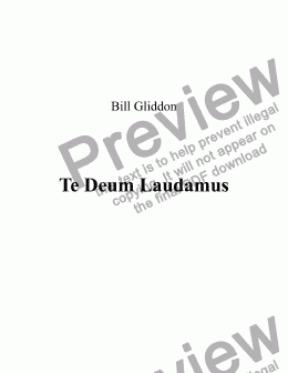 page one of Te Deum Laudamus