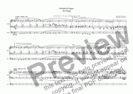 page one of Prelude & Fugue for organ, Op. 9