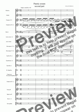 page one of Patetic sonate  second part