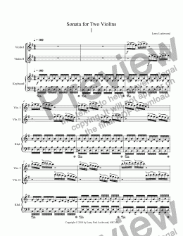 page one of Sonata for Two Violins