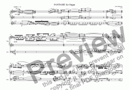 page one of FANTASIE for Organ