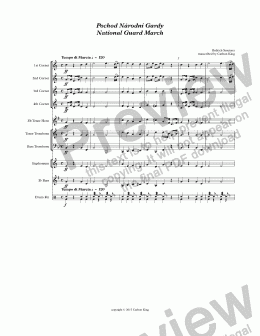 page one of National Guard March (10-piece)