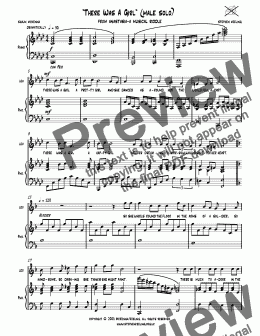 page one of "THERE WAS A GIRL" (male solo)  from Anastasia: A Musical Riddle