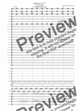 page one of Symphony No 101 The Sundial 2nd movement - Sundials don’t tick