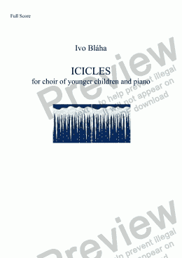 page one of ICICLES (Rampouchy) for choir of younger children (English words)