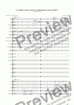 page one of Magna Carta Cantata - No.2 - Full Score - CHORUS (SATB) -"WHAT SAY THE REEDS AT RUNNYMEDE?"