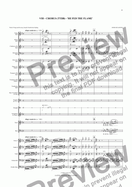 page one of Magna Carta Cantata - No.8 - Full Score - CHORUS (TTBB) - ’HE FED THE FLAME’