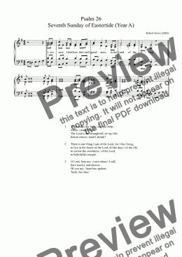 page one of Psalm 26: Seventh Sunday of Eastertide (Year A)