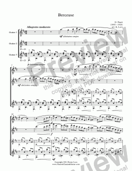 page one of Berceuse (Trio)