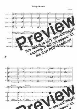 page one of Trumpet Fanfare