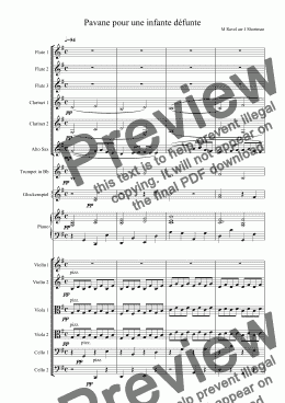 page one of RAVEL - Pavane pour une infante défunte (orchestral arrangement)