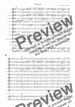 page one of Shenandoah for School Concert Band