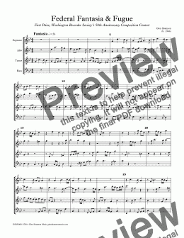 page one of Federal Fantasia & Fugue