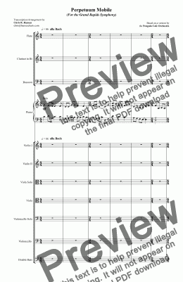 page one of Perpetuum Mobile (For the Grand Rapids Symphony)