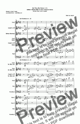 page one of Be Thou My Vision in Eb Inspired by Selah’s version for Annica VanderLinde Wedding for Solo Voice, Flute & Clarinet