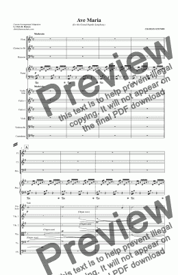 page one of Ave Maria (for the Grand Rapids Symphony)