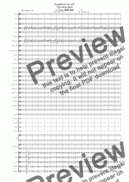 page one of Symphony No 103 The Swiss Roll 2nd movt