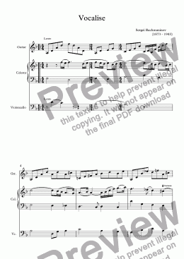 page one of Vocalise