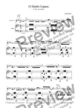 page one of El Diablo Espana (Trumpet version)