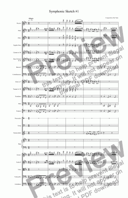page one of Symphonic Sketch #1