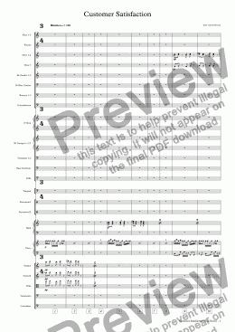 page one of Customer Satisfaction (orchestra)