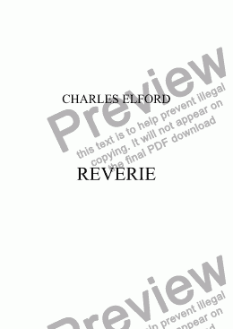 page one of REVERIE