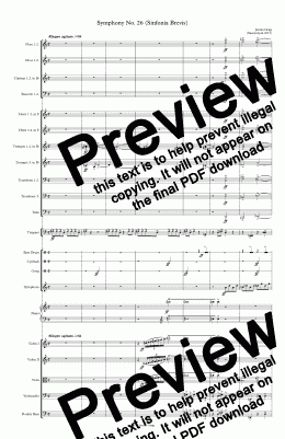 page one of Symphony No. 26 (Sinfonia Brevis)