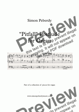 page one of Organ Pitfall Postlude