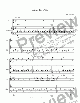 page one of Sonata for Oboe