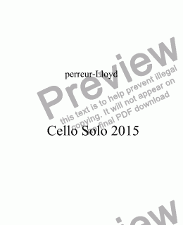 page one of CELLO SOLO 2014