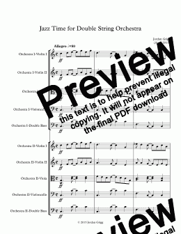 page one of Jazz Time for Double String Orchestra