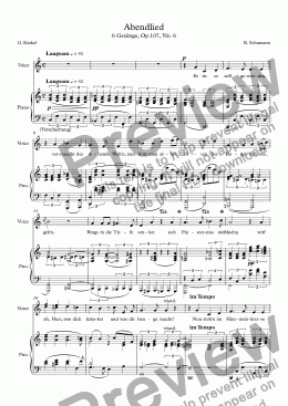 page one of Abendlied