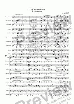 page one of O My Beloved Father [Cornet Solo]