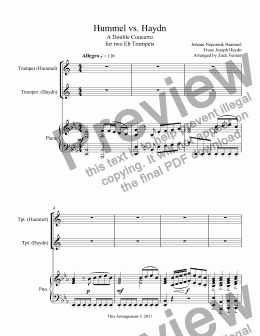 page one of Hummel vs. Haydn