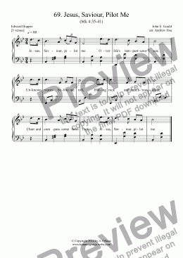 page one of Jesus, Saviour, Pilot Me - Easy Piano 69