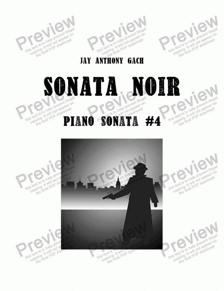 Piano Sonata #4 Film Noir - Download Sheet Music PDF file