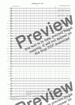 page one of Symphony No 106 1st movt.