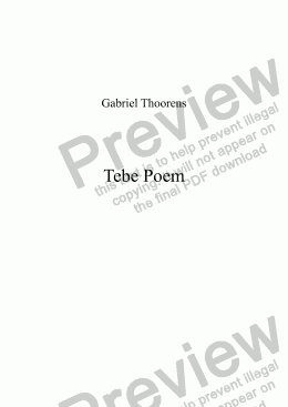 page one of Tebe Poem