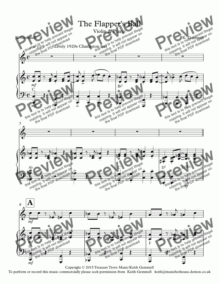 The Flapper S Ball Violin Piano Download Sheet Music Pdf File