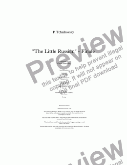 page one of "The Little Russian" - Finale