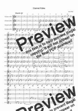 page one of Clarinet Polka