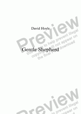 page one of Gentle Shepherd