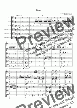 page one of Coleridge-Taylor - Pixies, Op 64/2, for Picc. 2Flutes. 3 BbClarinets