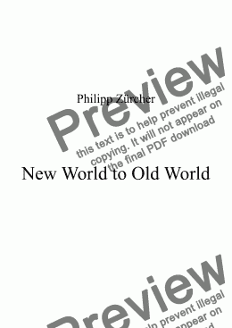 page one of New World to Old World