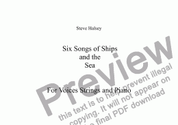 page one of Song 1 Tall Ships