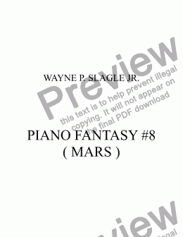 page one of PIANO FANTASY #8 ( MARS )